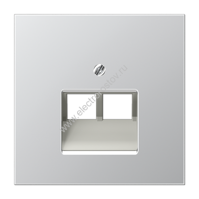 LS 990 Алюминий Накладка 2-ой наклонной ТЛФ/комп розетки JUNG