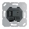 JUNG Механизм USB зарядное устройство черное