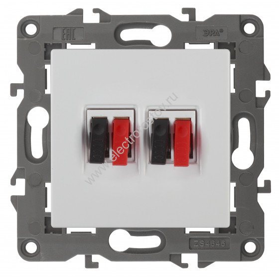 Elegance Белый Аудиорозетка 2-ая ЭРА