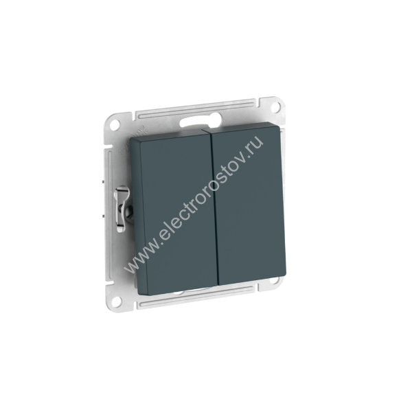 AtlasDesign Изумруд Переключатель 2-клавишный c быстрозажим. клеммами Schneider Electric
