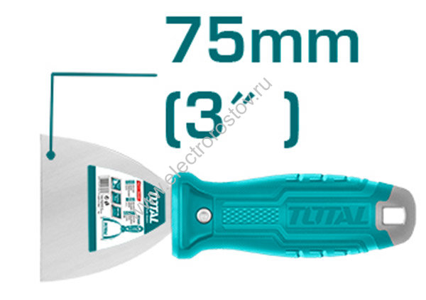 Шпатель 75мм, сталь TOTAL