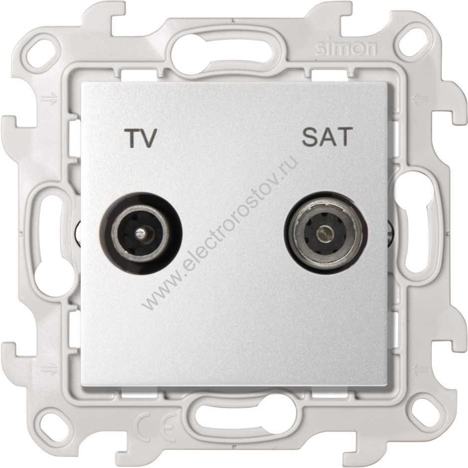 Simon 24 Алюминий Розетка TV-SAT одиночная Simon