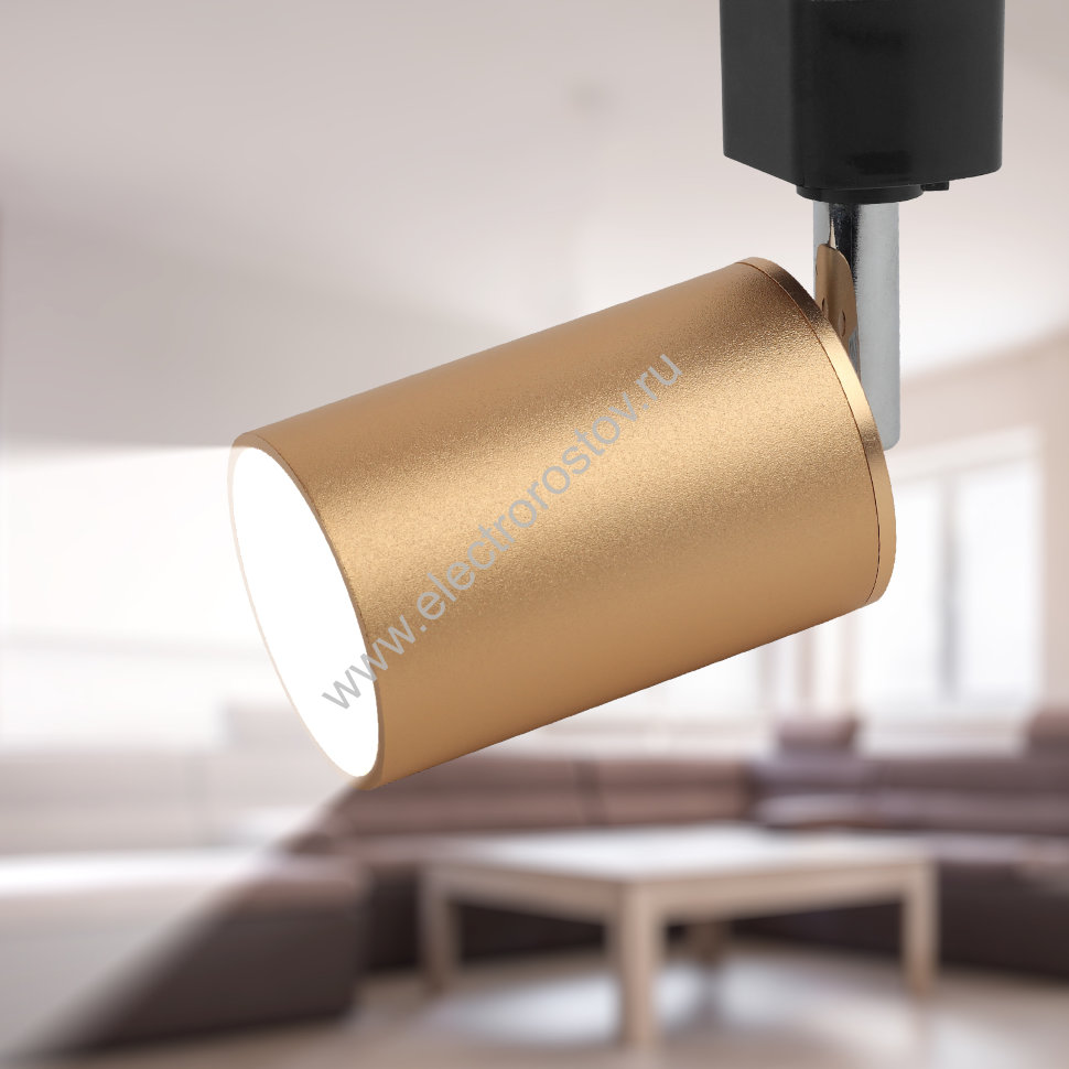 ЭРА TR14-GU10 SG Сатин золото Светильник Трек GU10, 55*165 мм