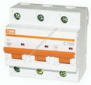 ВА 47-100 Автоматический выключатель 3Р C80 10кА TDM