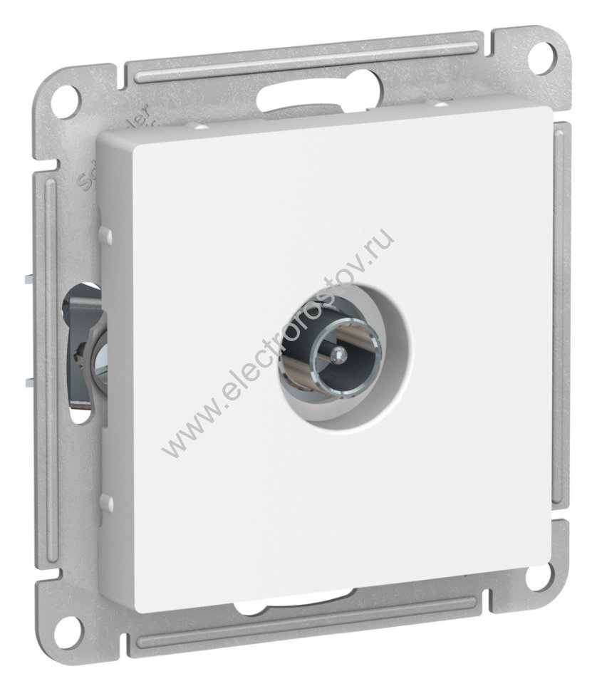 AtlasDesign Лотос Розетка TV проходная 4DB, механизм Schneider Electric