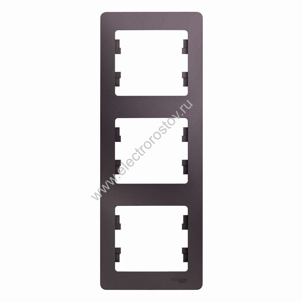 Glossa Сиреневый туман Рамка 3-ая вертикальная Schneider Electric
