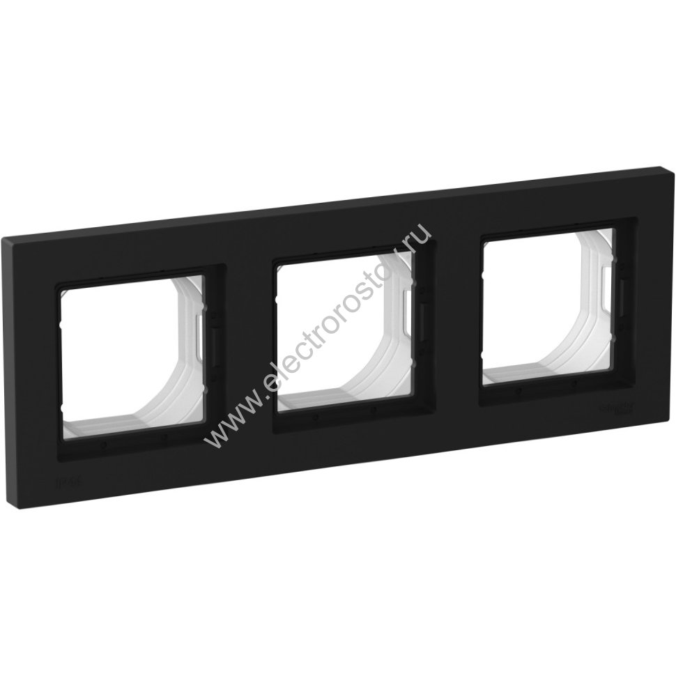 AtlasDesign Aqua Карбон Рамка 3-ая IP44 Schneider Electric