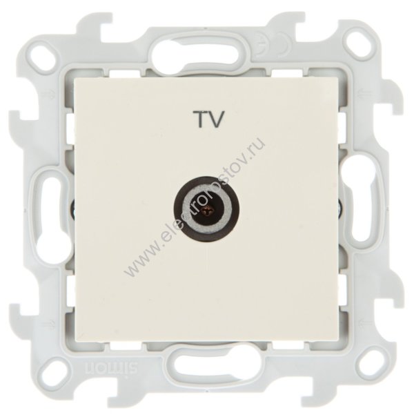Simon 24 Слоновая кость Розетка TV одиночная Simon