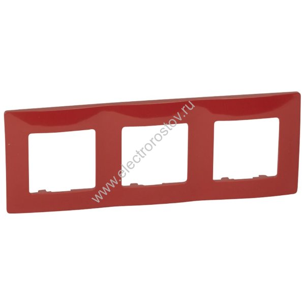 Etika Красный Рамка 3-ая Legrand