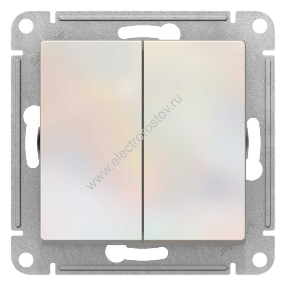 AtlasDesign Жемчуг Переключатель 2-клавишный перекрестный Schneider Electric