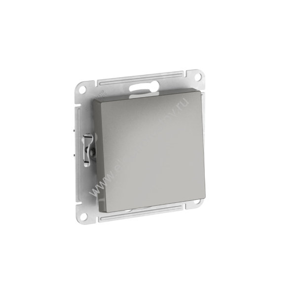 AtlasDesign Сталь Выключатель 1-клавишный c быстрозажим. клеммами Schneider Electric