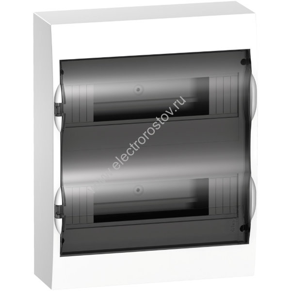 City9 Щит накладной 24 модуля, дверь прозрачная черная, IP40 Systeme Electric