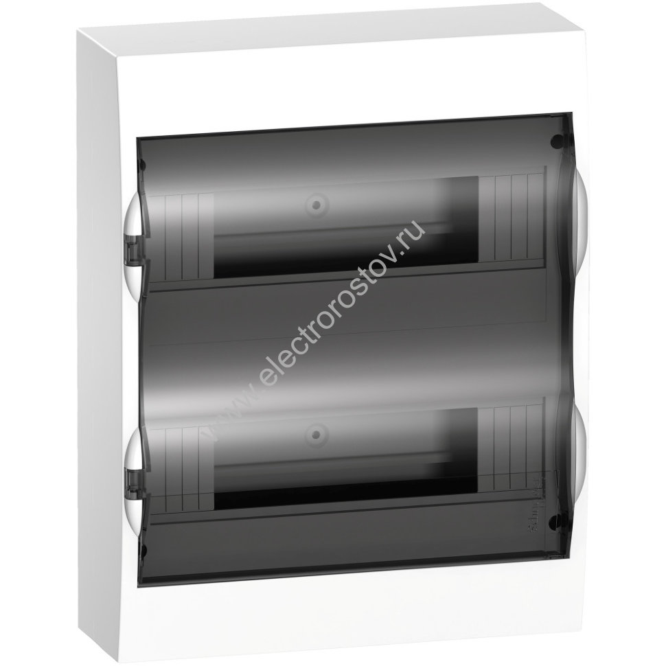 City9 Щит накладной 24 модуля, дверь прозрачная черная, IP40 Systeme Electric