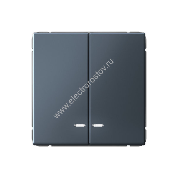 Systeme Electric ArtGallery Грифель Выключатель 2-клавишный с подсветкой, сх.5а, 10АХ, механизм