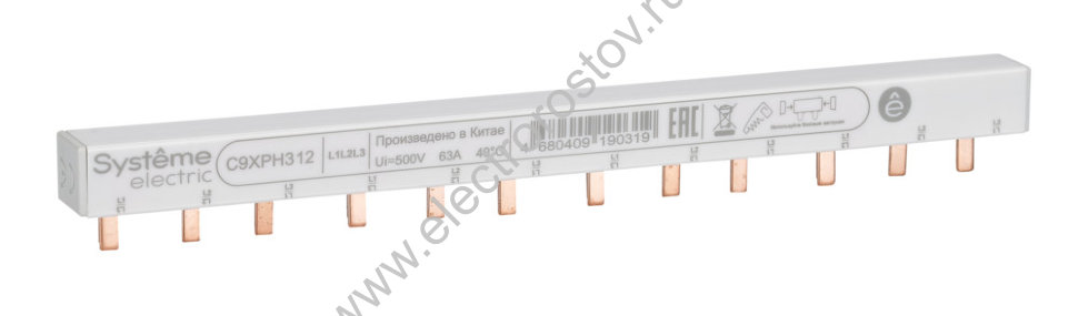 Systeme Electric Шинка Греб. 3P (L1L2L3) 18мм 12мод 63А