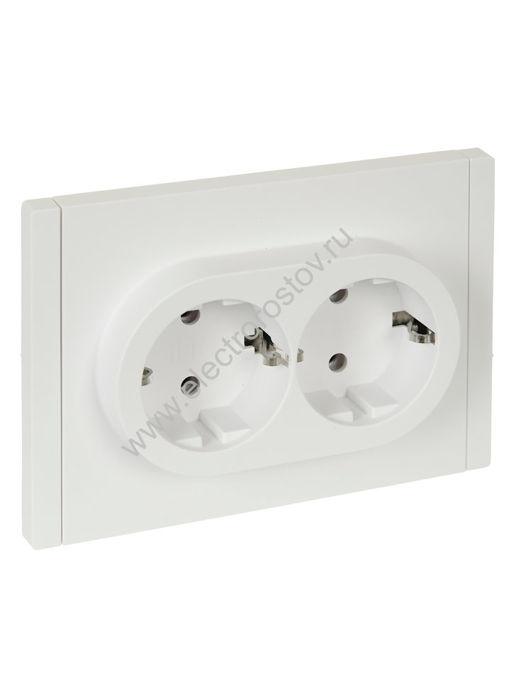 IEK FORTE&PIANO Белый Розетка 2-я с/з безвинтовое крепление 16А FP224