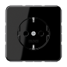 CD 500 Черный Розетка с/з безвинт. зажим JUNG