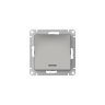 AtlasDesign Сталь Выключатель 1-клавишный с подсветкой с быстрозажим. клеммами Schneider Electric