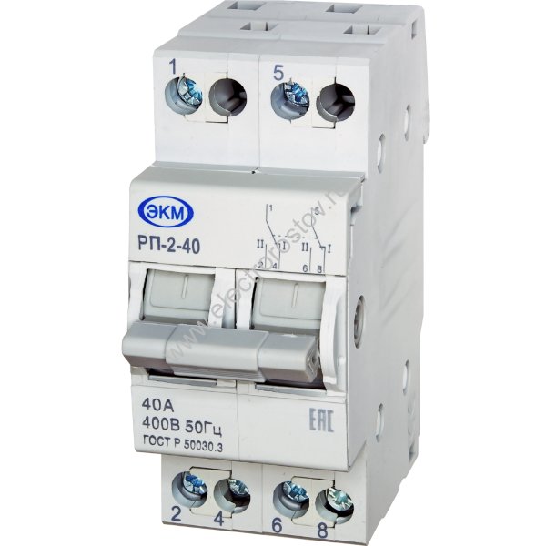 Модульный переключатель трехпозиционный РП-2-40 Меандр