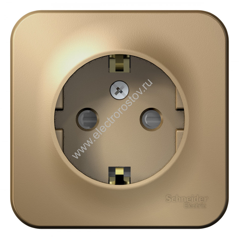 Blanca наруж Титан Розетка с/з со шторками 16А, 250В, изолир. пластина Schneider Electric
