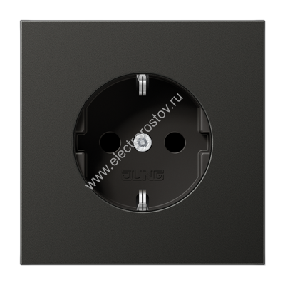 LS 990 Антрацит Розетка с/з безвинт. зажим JUNG