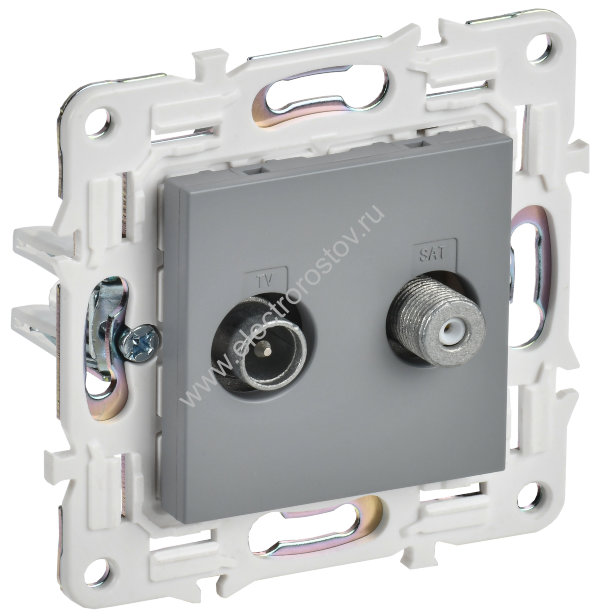 IEK SKANDY Серый Розетка двойная TV+SAT SK-A13Gr