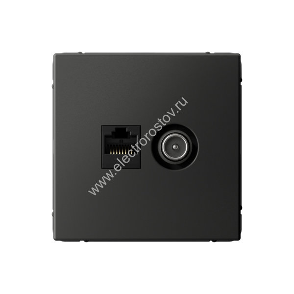 Systeme Electric ArtGallery Базальт Розетка двойная ТВ + компьютерная RJ45, кат. 5Е