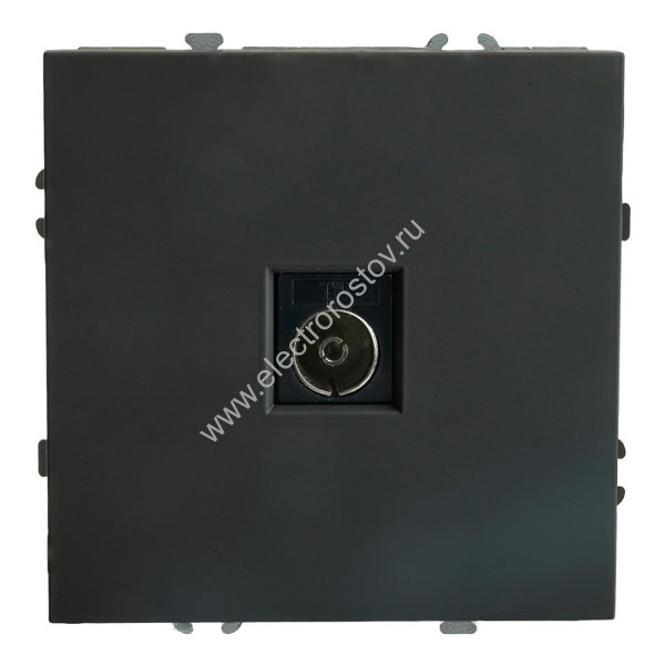 STEKKER Эмили Черный уголь, soft touch Розетка телевизионная 1-местная 75 Ом, 5-862МГц