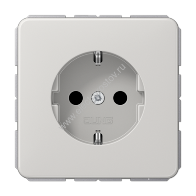 CD 500 Светло-серый Розетка с/з безвинт. зажим JUNG