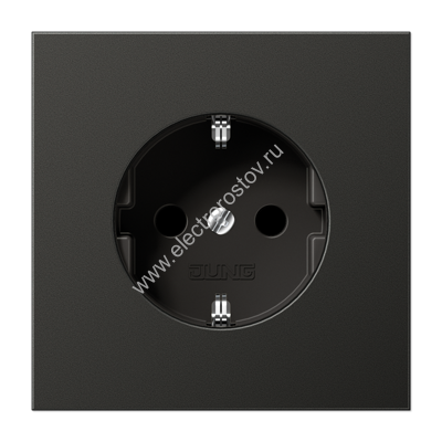 LS 990 Антрацит Розетка с/з безвинт. зажим со шторками JUNG