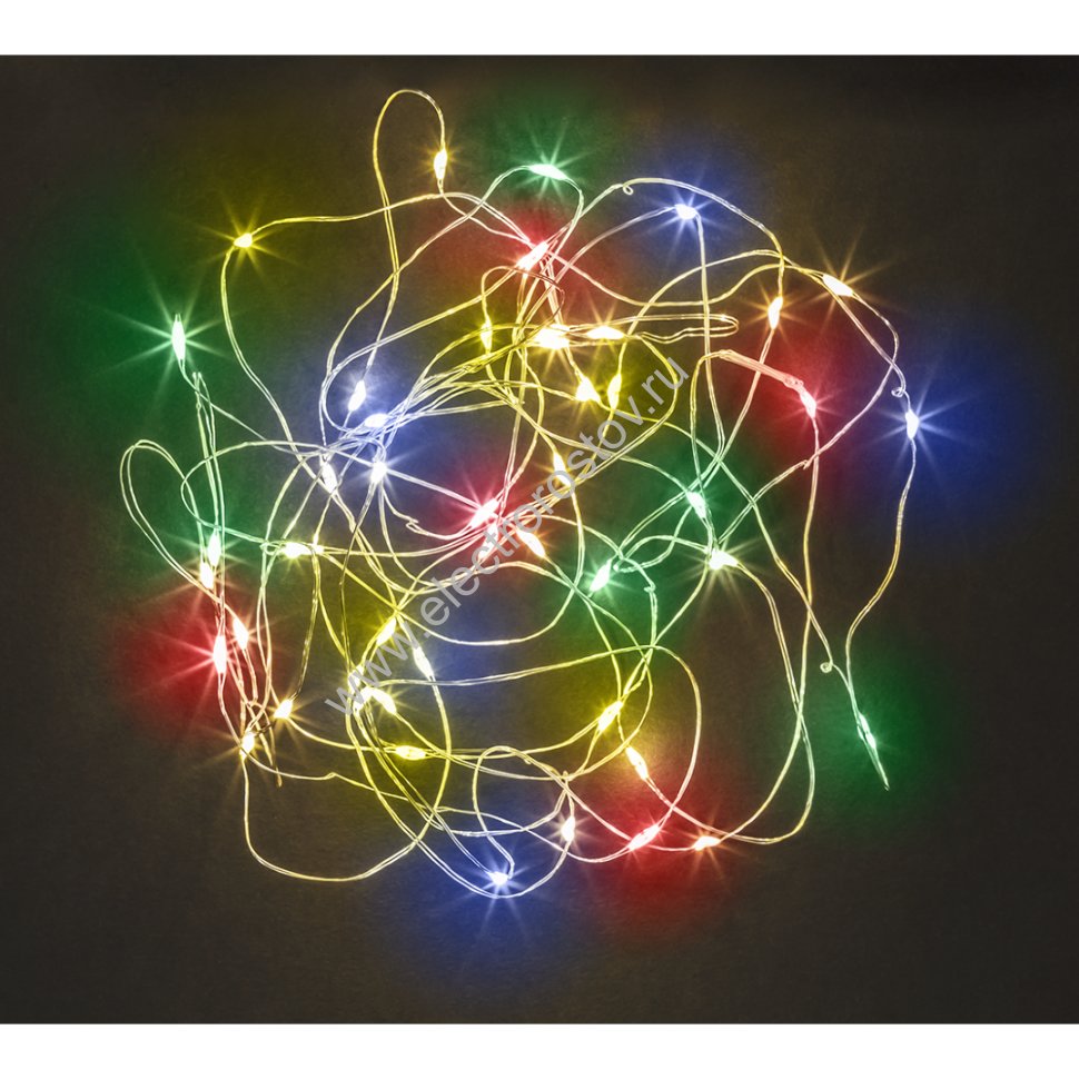 Гирлянда NGF-SM01-50RGBY-10-5.2m-3AA-SL-IP20 Navigator