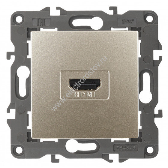 Elegance Шампань Розетка HDMI ЭРА