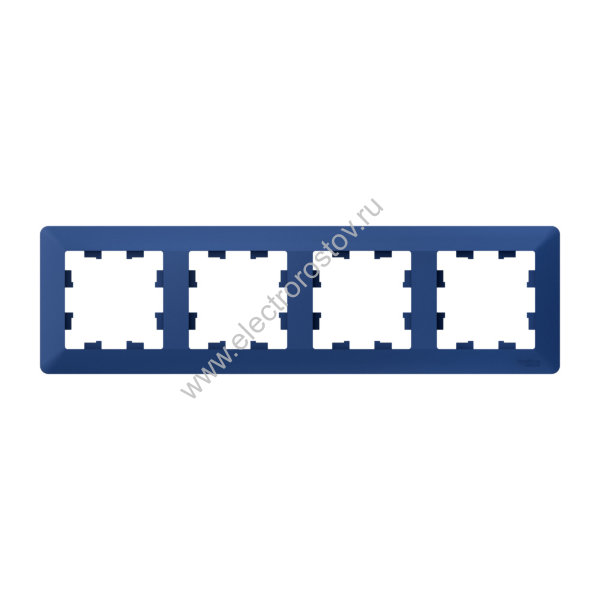 Systeme Electric AtlasDesign Air Аквамарин/дымчатый черный Рамка 4-ая