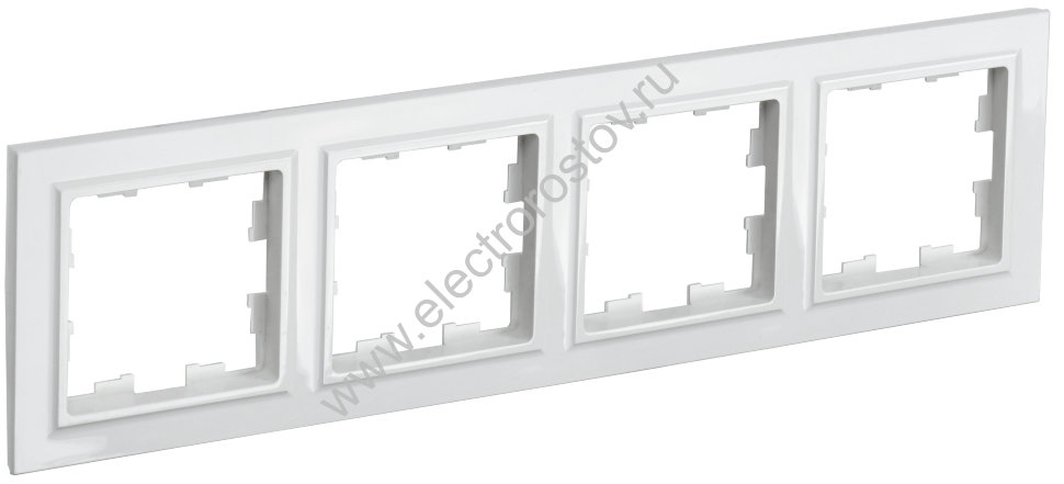 IEK BRITE BASE Белый Рамка 4-м РУ-4-БрБ