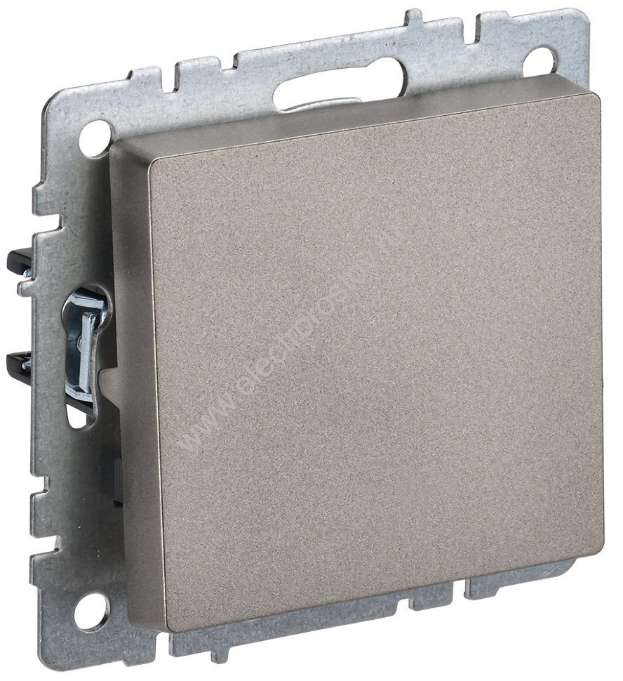 IEK BRITE BASE Шампань Выключатель 1-кл проходной 10А ВС10-1-6-БрШ