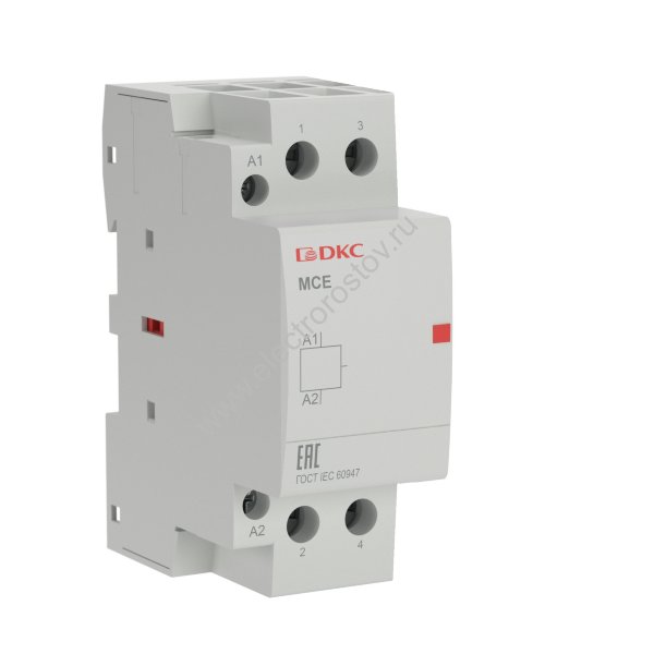 Модульный контактор типа MCE, 2P, 63A, 240В, 2НО YON max DKC