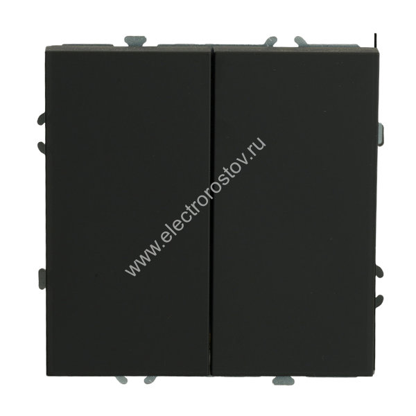 STEKKER Эмили Черный уголь, soft touch Выключатель 2-клавишный