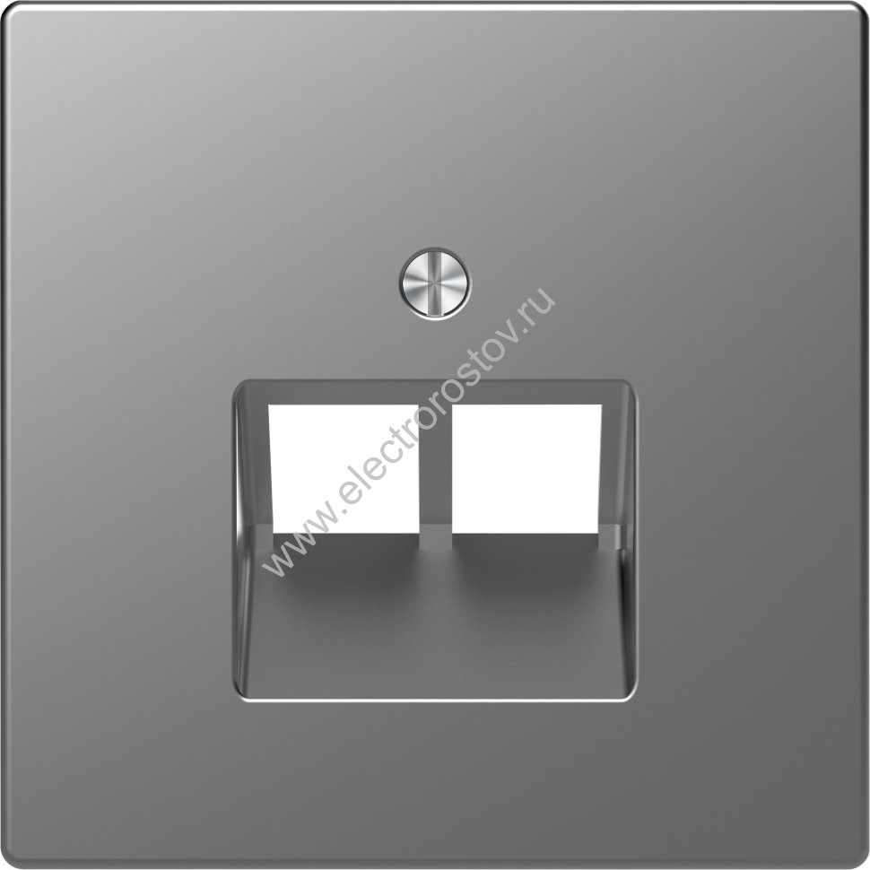 Schneider Electric Merten D-Life Нержавеющая Сталь Накладка центральная для розетки 2-ной RJ45