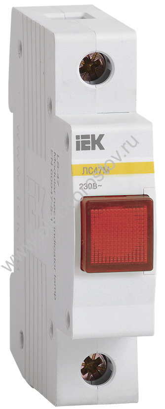 Лампа сигнальная LED 1P красная матрица ЛС-47М IEK