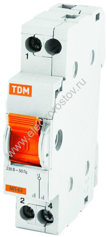 Модульный переключатель трехпозиционный МП63 1P 16A TDM