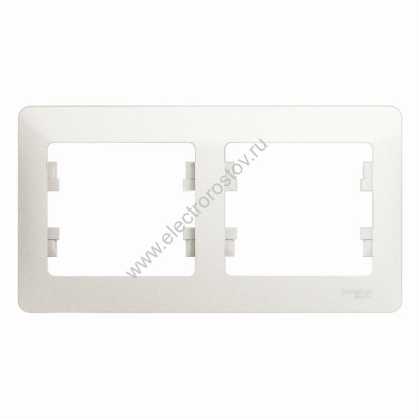 Glossa Перламутр Рамка 2-ая горизонтальная Schneider Electric