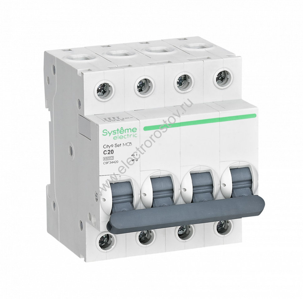 City9 Автоматический выключатель 4.5кА 4P C20 Systeme Electric