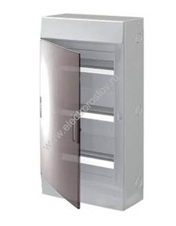 Mistral41 Щит накладной 36 модуля, дверь прозрачная черная, с клеммами IP41 ABB