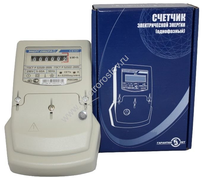 Счетчик электроэнергии 1Ф CE 101 S6 145 M6 Энергомера