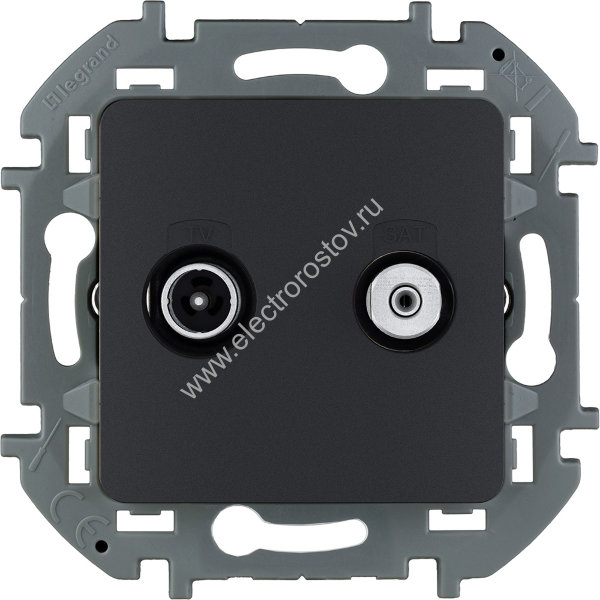 INSPIRIA Антрацит Розетка TV/SAT "звезда" Legrand