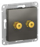 AtlasDesign Сталь Аудиорозетка двухместная Schneider Electric