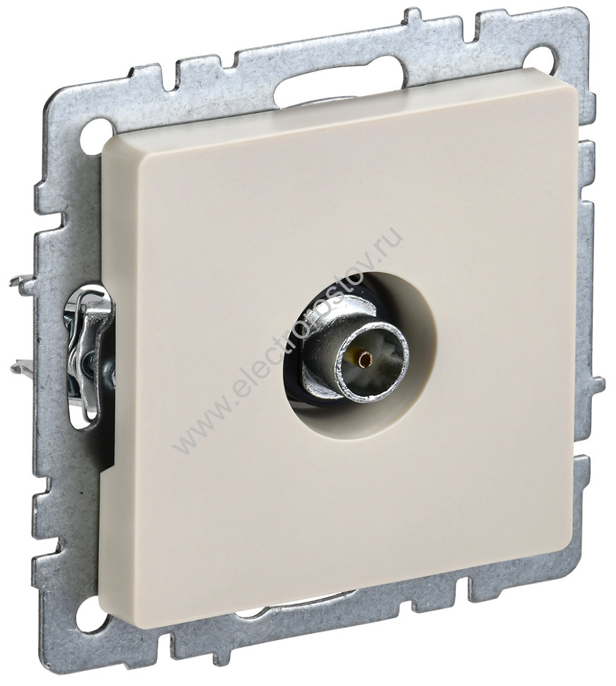 IEK BRITE BASE Бежевый Розетка TV оконечная РТВ11-0-БрКр