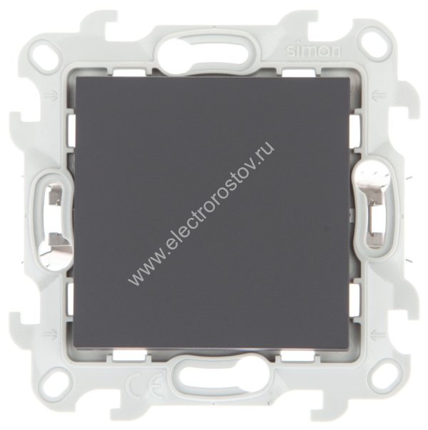 Simon 24 Графит Переключатель перекрестный 1-клавишный Push and Go Simon