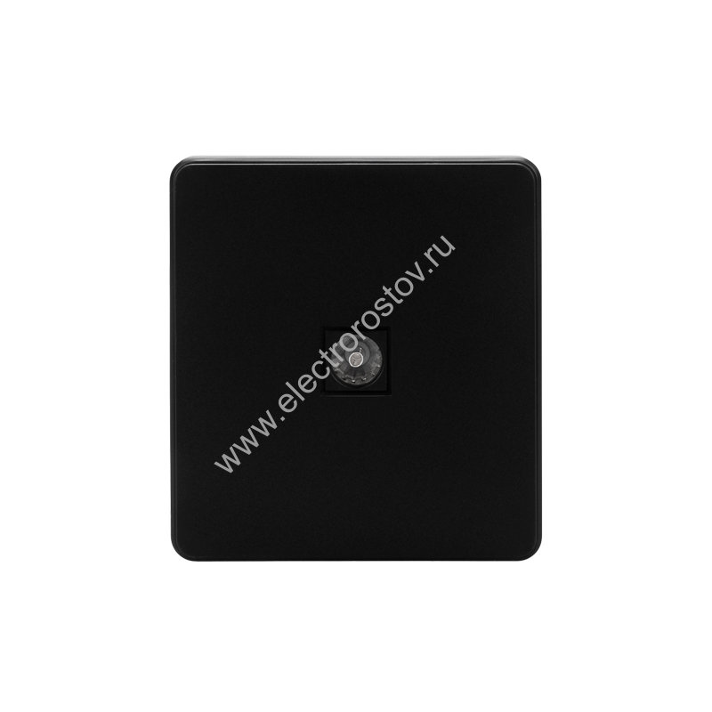 KRANZ ROUND Розетка TV с/у оникс, с 1-пост. рамкой