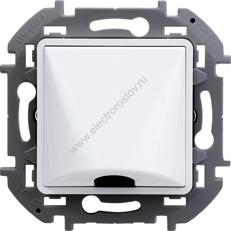 INSPIRIA Белый Вывод кабеля с зажимом для крепления Legrand